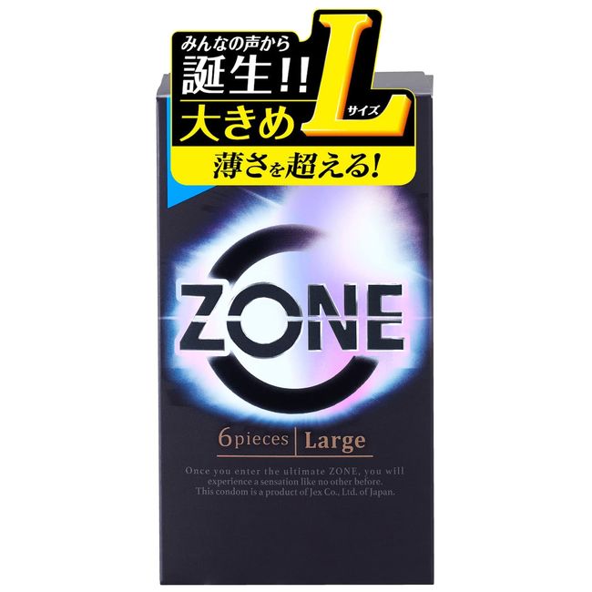 Feels like life [ZONE] Condom L size 6 pieces [Comfort beyond thinness with stealth jelly]