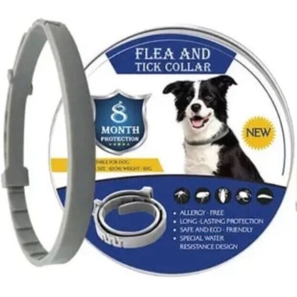 Natural Ingredients Pet Protection Collar - 8 Months Protection for Dogs