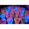 DirectGlow 12oz Neon Assorted Blacklight Reactive Soft Plastic Cups (Multicolor, 40)