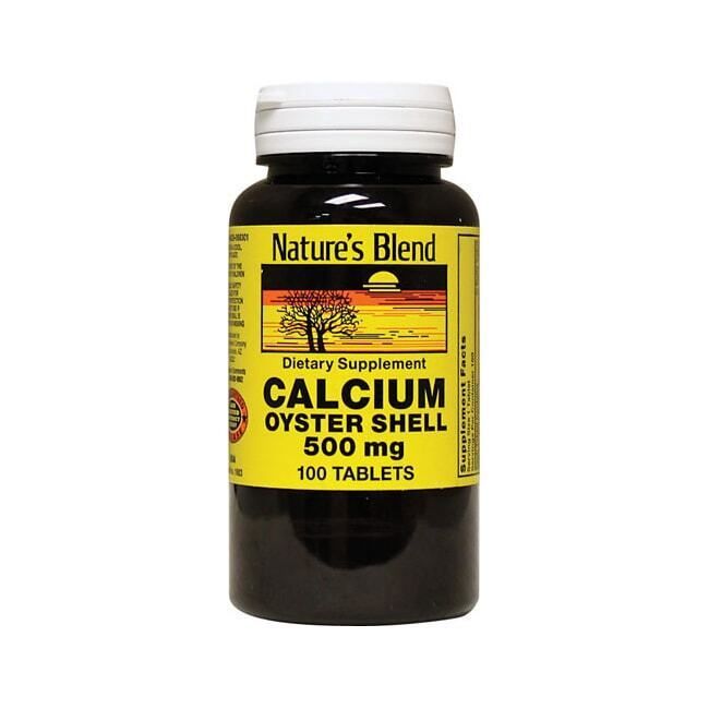 Nature's Blend Oyster Shell Calcium 500 mg 100 Tabs