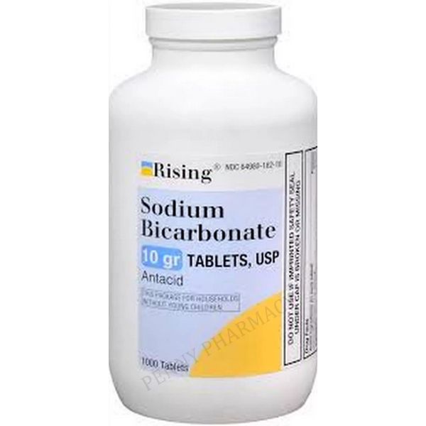 Rising Sodium Bicarbonate Tablets 10 gr / 650mg 1000ct  Fast Shipping