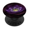 Pop Out Cell Phone Holder Button for Hand Dark Purple Flower