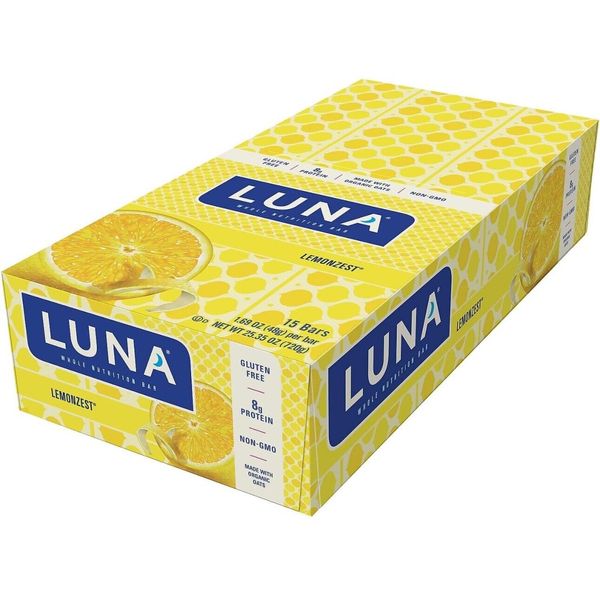 60 Bars (4 Boxes Of 15 Bars) Clif Bar Luna Lemon Zest Exp 3/4/2025 FRESH!!!