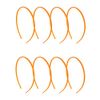 Thin Plastic Headband - Set of 8-Neon Orange