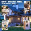 Wireless Doorbell Waterproof Plug&Play Plugin Receiver Adjustable Volume 1000FT