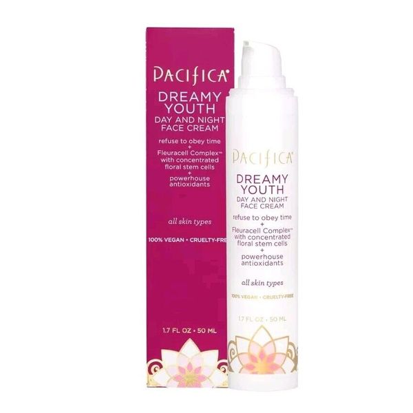 Pacifica Dreamy Youth Day and Night Face Cream Plastic Bottle 1.7 oz