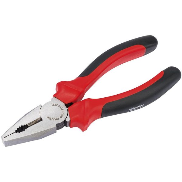 Draper Redline 67925 160 mm Combination Pliers with Soft Grip Handles , Black/Red