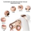 Replacement Heads Compatible with Finishing Touch Flawless Facial Hair Removal Tool for Women (Shaver Head 4PCS + Velvet Bag + Brush 2PCS)