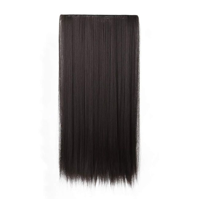 Free Beauty Wig Extension Gradient Straight One Touch Point Wig, Sarasara Clip-on Long Wig, Hair Extension, Neckline Wig (Straight Black)