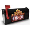 Mailbox Magnet (Partial Cover) Fleur de Lis Customized Address Numbers