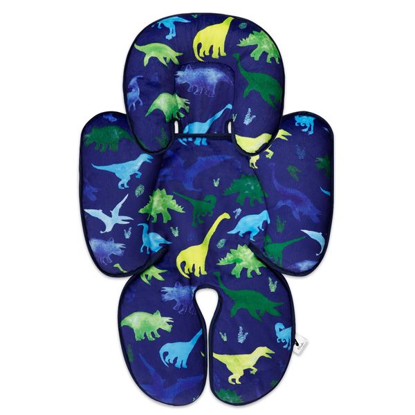 TANOFAR Car Seat Head Support Infant, Dinosaur Infant Car Seat Insert, 2-in-1 Reversible Baby Car Seat Head and Body Support, Soft Baby Car Seat Cushion for Newborn Boys