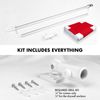 Flag Pole 6FT Silver & England English Flag 3x5FT Combo Printed 150D Polyester