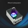 ElectroCookie Raspberry Pi 5 Case, Aluminum Compact Case with Active Cooling Fan (Silver)