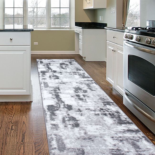 Rugshop Rugs for Kitchen Contemporary Abstract Distressed Carpet Runners 2X7 Rug