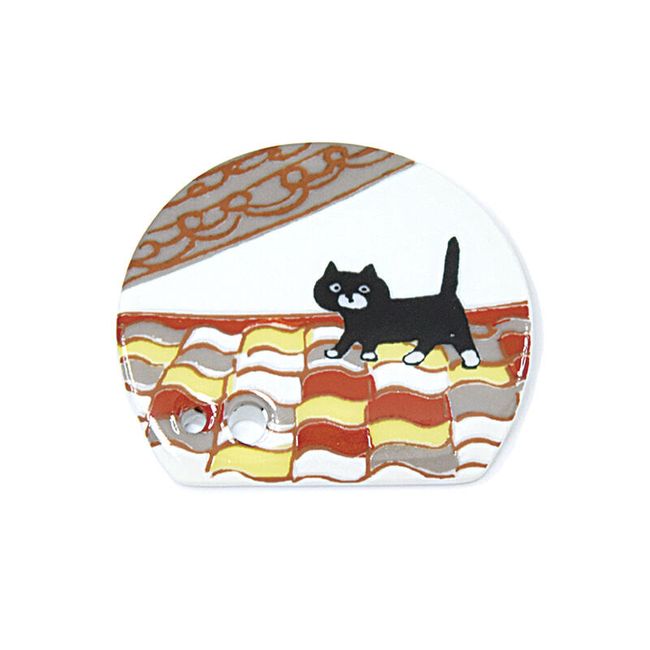 [Incense holder] Incense holder made by Shoeido in Kyoto ☆ Limited quantity product ◆ Tile cat ◆<BR><BR> Incense incense holder lucky charm cat cat cat beautiful beautiful cute cute auspicious incense holder cute incense holder cute incense holder beautif
