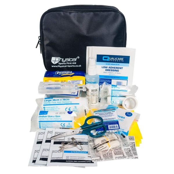 Camping First Aid Kit in Black Grab Bag