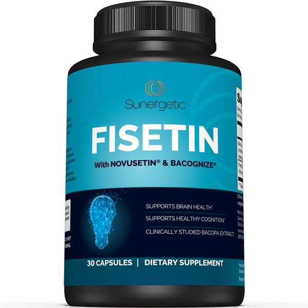 Premium Fisetin Supplement–125mg of Fisetin per Capsule-30 Capsules