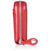 P.I.D. PAO1004 Round Zipper, Long Multi Case, Smartphone Storage, Key Ring, Strap Included, Navy, red