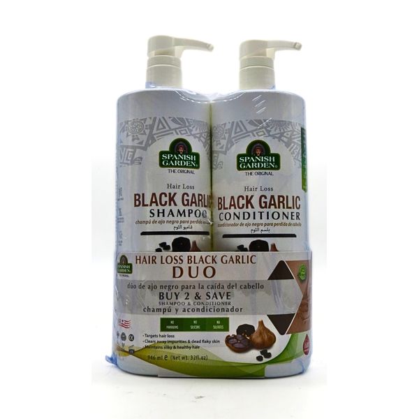 Spanish Garden | Hair Loss Black Garlic Shampoo & Conditioner Set