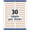 Avery TrueBlock File Folder Labels, 2/3" x 3-7/16", 750 Printable Labels, White/Orange, Permanent (5166)