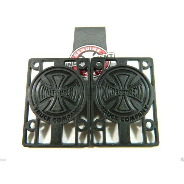 Independent 1/8" 0.125" Riser Pad Set of 2 Black