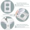 100 Piece Foam Outlet Gasket Insulation Pads for Electrical Outlets White