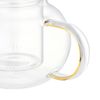 Francfranc Franc Clear Glass Teapot Gold