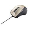 Buffalo BUFFALO Wired BlueLED Quiet 5 Button Mouse, Gold, BSMBU308GD