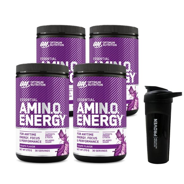 [+Shaker] Amino Energy 270g Grape 4 Pack / BCAAs Natural Caffeine