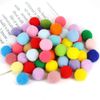 100Pcs Fluffy Assorted Pom Poms Balls for DIY Creative Crafts Decorations (3cm-Pink)