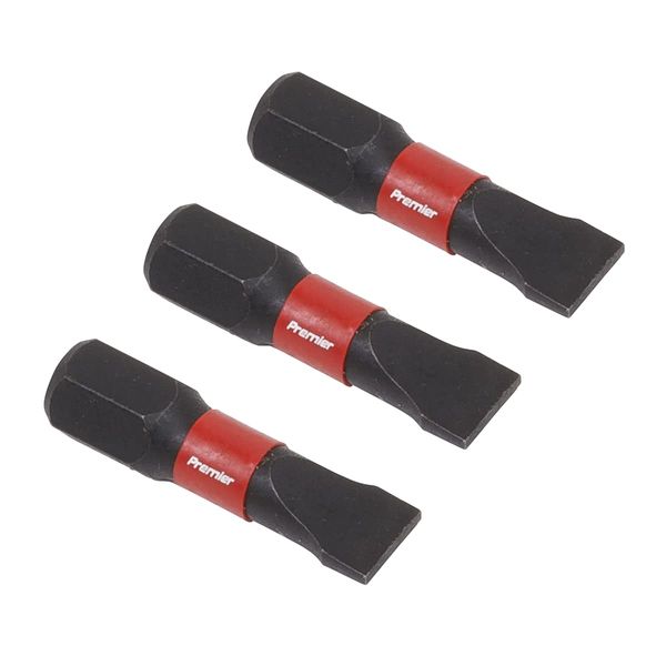 Sealey AK8203 3pc 25mm Slotted 6.5mm Impact Power Tool Bit Set