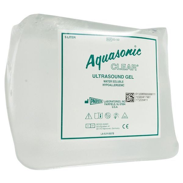 Aquasonic Clear Ultrasound Gel Clear 5 Liter Jug 03-50 (1 per Box)