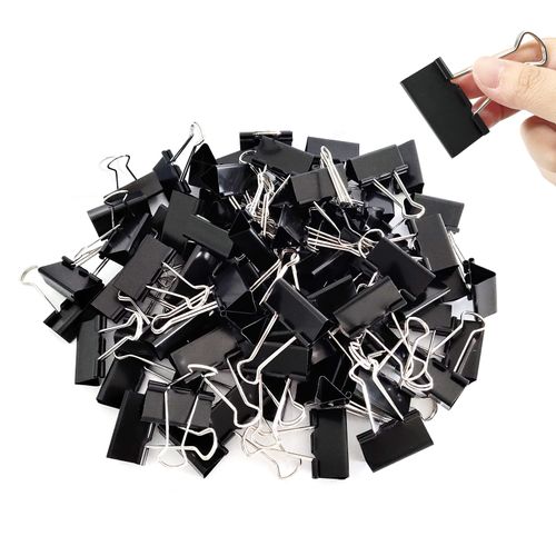 DSTELIN Large Binder Clips 1.6-Inch Width (80 Pack), Big Paper Clamps Clips for Office Supplies, 0.7Inch Capacity, Black