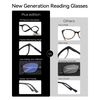 ZENOTTIC Blue Light Filter Glasses & Reading Glasses Men's Square Frame Reader Anti-Glare Sports Computer Glasses, black