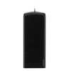 4 square candles, cuboid candles, black, 25 x 7/7 cm