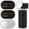 24 Pcs Inspirational Compact Mirror Round Portable Pocket Makeup Mirror for