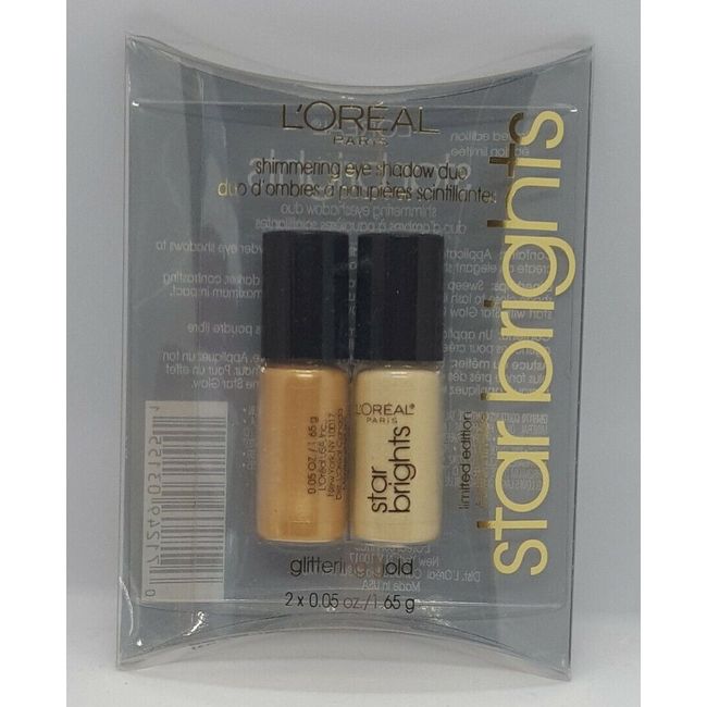 L'Oreal Star Brights Shimmering Eye Shadow Duo Glittering Gold NIP