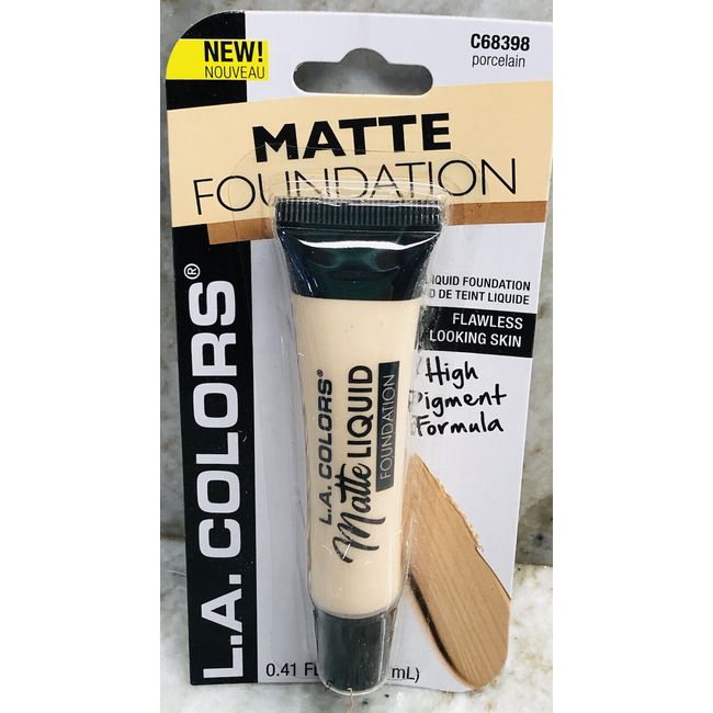 L.A. Colors Matte Foundation Porcelain C68398 High Pigment Formula NWB