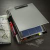 Officemate Recycled Double Storage Clipboard/Forms Holder, Plastic, Gray/Black (83357)