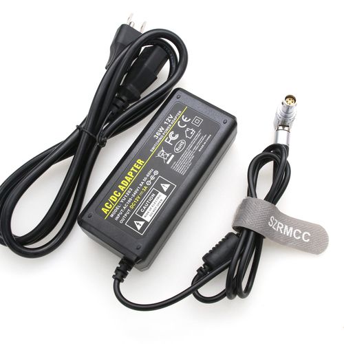 SZRMCC DC 12V 3A Power Supply Adapter 6 Pin Female AC Video Transmission Adapter for DJI High Bright Remote Monitor (Right Angle 6pin)