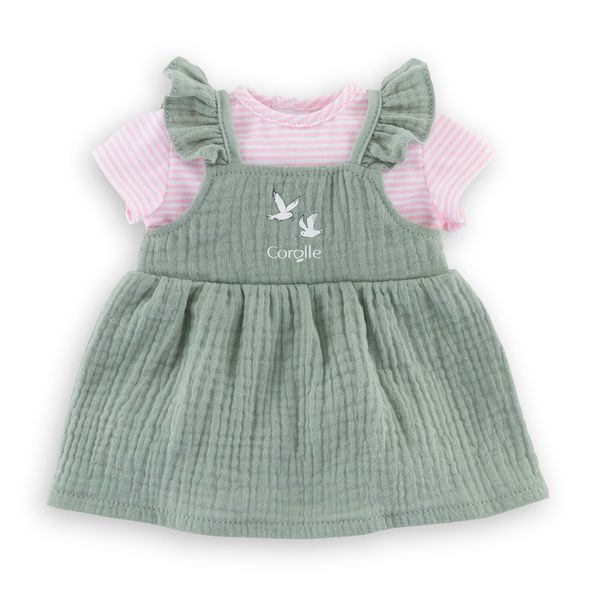 Corolle Loire Riverside Dress with Ruffles and T-Shirt - Clothing fits 14" Dolls, for Ages 2 Years and up