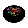 Motorhome Camping Retro Heart PopSockets Adhesive PopGrip