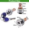 ZHMEINA Toolbox Locks with Keys, Toolbox Lock and Key Set, Tool Box Lock Replacement, Cabinet Insert Linkage Drawer Locks Set, 1 Set