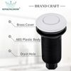 SINKINGDOM SinkTop Garbage Disposal Air Switch Kit with Long White Button,Brass Made Cover