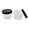 150ml Plastic Jars x 10 TRANSLUCENT with BLACK Lid (Containers/Tubs/Pots Craft/Cosmetic)