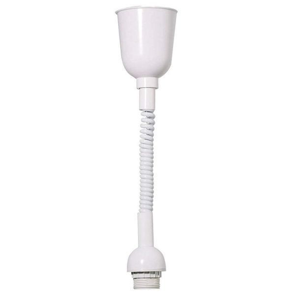 White Rise & Fall Pendant Lighting Mechanism Unit | ES E27 Lampholder | Extends to 1.5 Metres | Complete with Matching Metal Hand Pull | Supports 1.5Kg to 8Kg