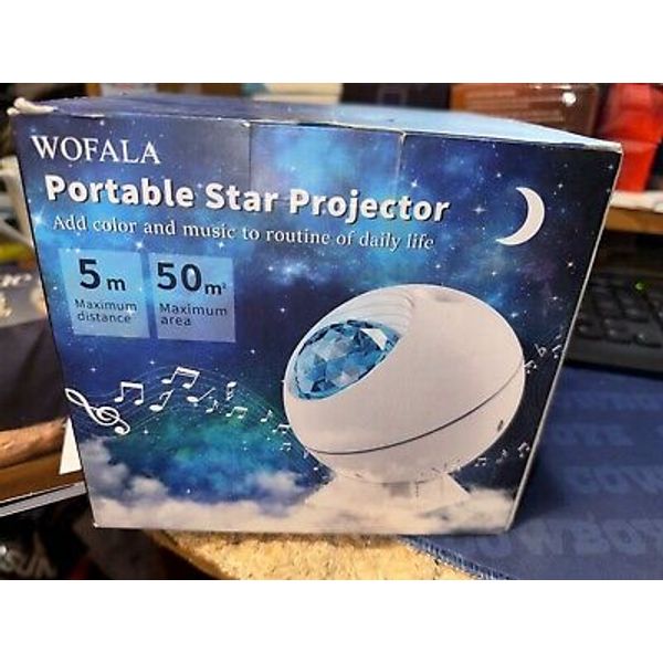 WOFALA--PORTABLE STAR PROJECTOR---MUSIC SPEAKER