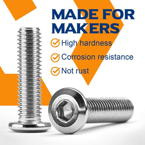 M5 x 60mm 20 PCS Flat Head Hex Socket Cap Screws Bolt, Furniture Bolts, 304 Stainless Steel 18-8, Full Thread (with Hex Spanner)