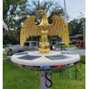 Flagpole Eagle Topper Gold Finial Ornament 20/25/30Ft Telescopic Sectional Top