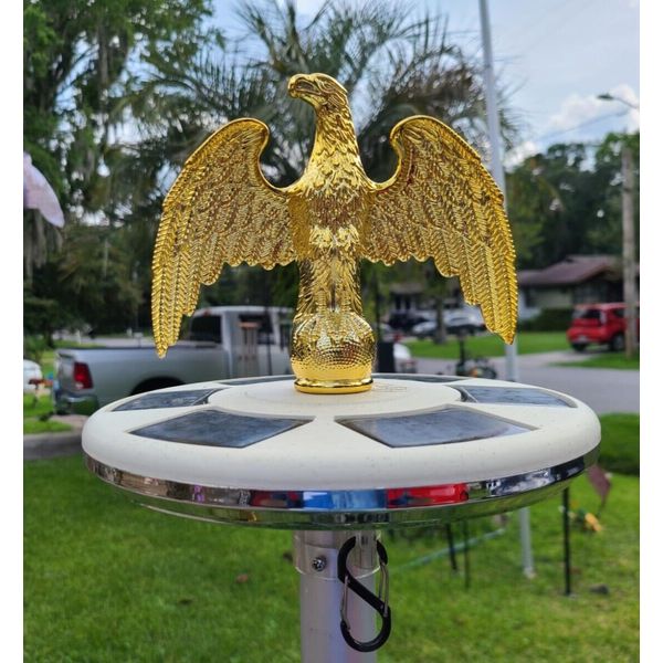 Flagpole Eagle Topper Gold Finial Ornament 20/25/30Ft Telescopic Sectional Top